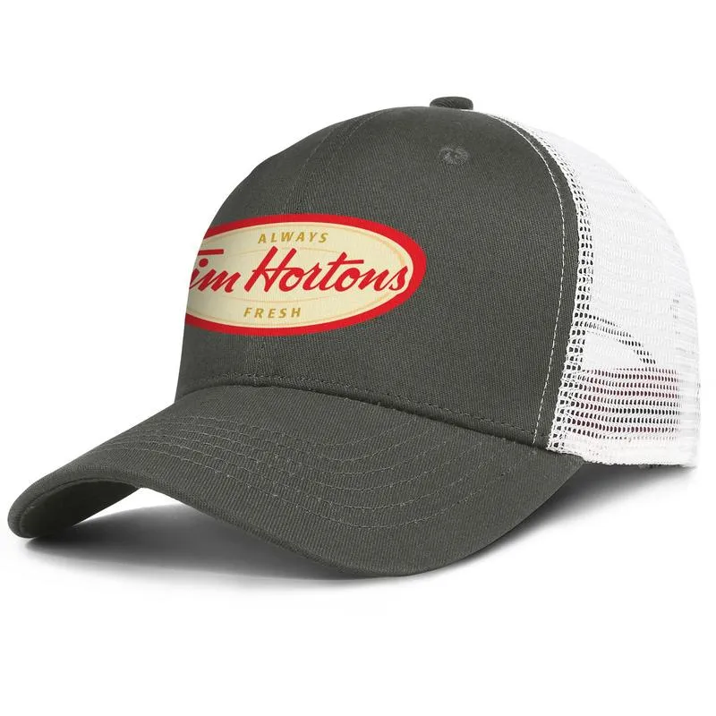 Tim Hortons Logo verstellbare Trucker-Meshcap für Herren und Damen, Designer-Passform, niedliche klassische Baseballmützen, Field Restaurant Logo223F