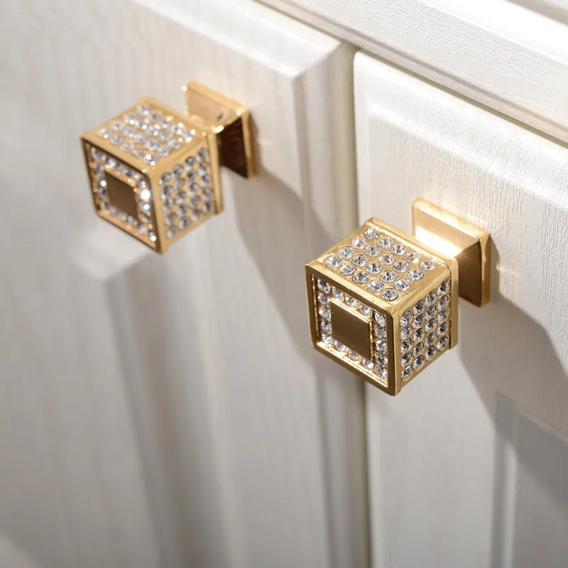 24K Real Gold or Chrome Czech Crystal Cabinet Drawer Knobs Furniture Handles  Pulls Zinc Alloy from Dhgate Handles & Pulls - price 7.09