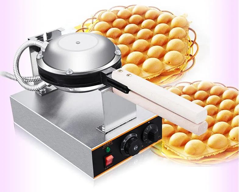 220V / 110V Maker Machine Commercial Electric Chinese Hong Kong Eggettes Puff Egg Waffle Iron Bubble Egg Cake Ugnen LLFA