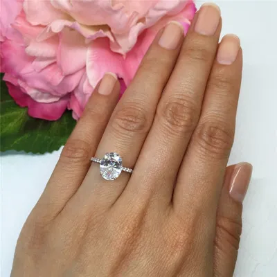 Prachtig paar ringen sieraden maat 5-12 duif ei ovaal gesneden wit cz cubic zirkoon diamant eeuwigheid trouwring engagement band ring