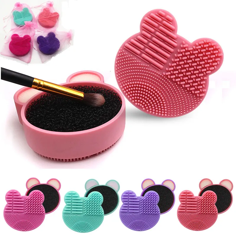 Makeup Brush Cleaner Silicone Washing Brushes Cleaning Sponge And