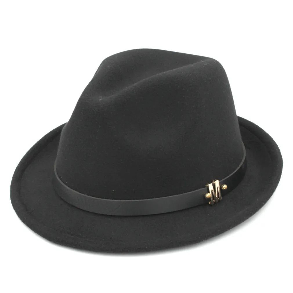 Unisex 성인 New Top Fashion Jazz Fedora Brim 스타일리시 트릴비 갱스터 모자 야외 파티 거리 캐주얼 우아한 모자 봄 여름