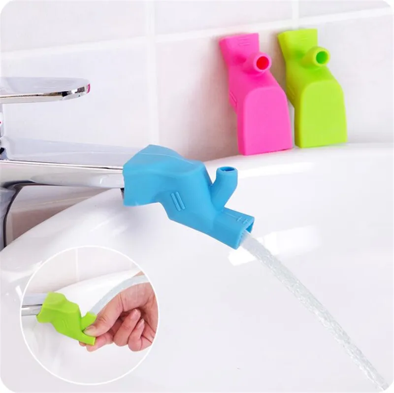 1 sts silikon kranar extender toddler barn vatten räckvidd kran gummi hand tvättmaskin badrum tillbehör köksredskap