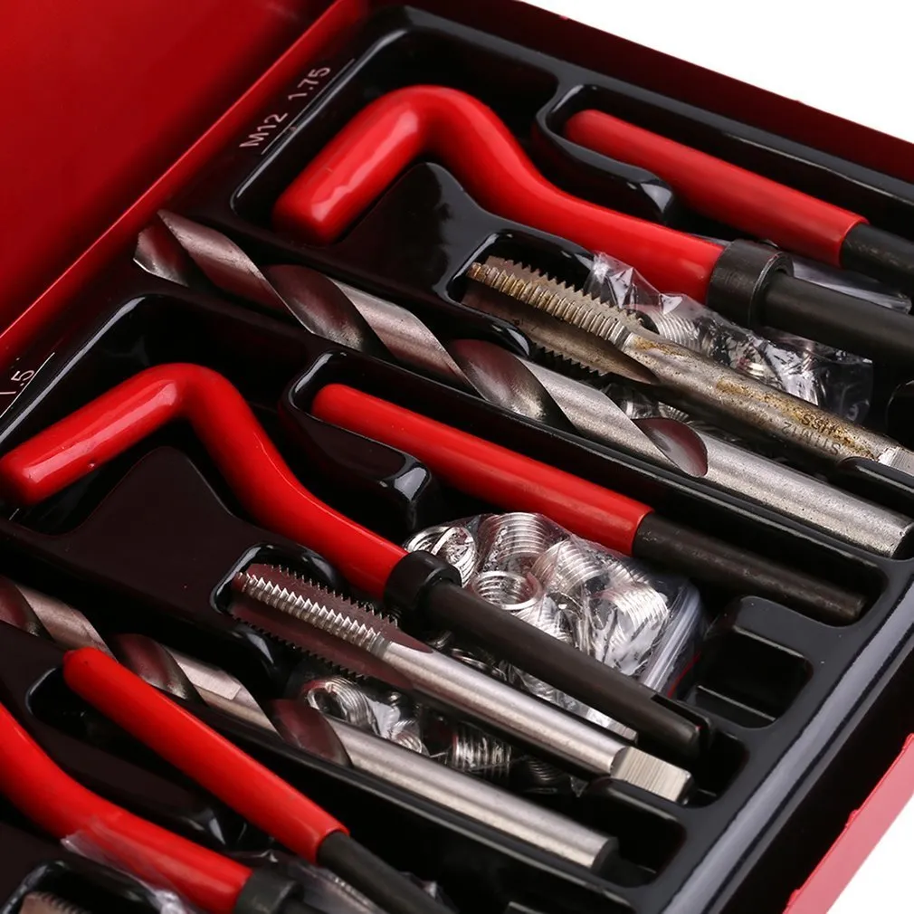 Axle Spindle Rethreading Kit - 8-Piece Thread Repair Tool Set For Vehicle Maintenance, Carbon Steel Thread Chaser
