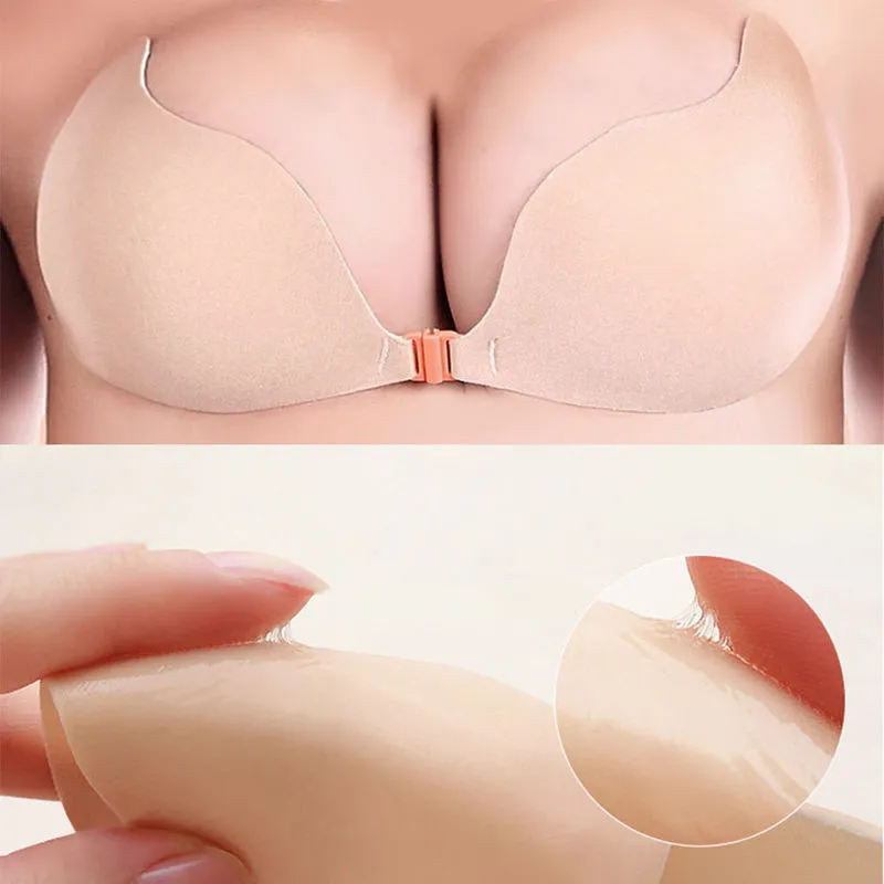 Sexy Push Up Silicone Mango Bra Self Adhesive Seamless Strapless Bra Front  Closure 3/4 Cup Gel Invisible Bras For Women Backless C18112701 From  Shen8416, $18.64