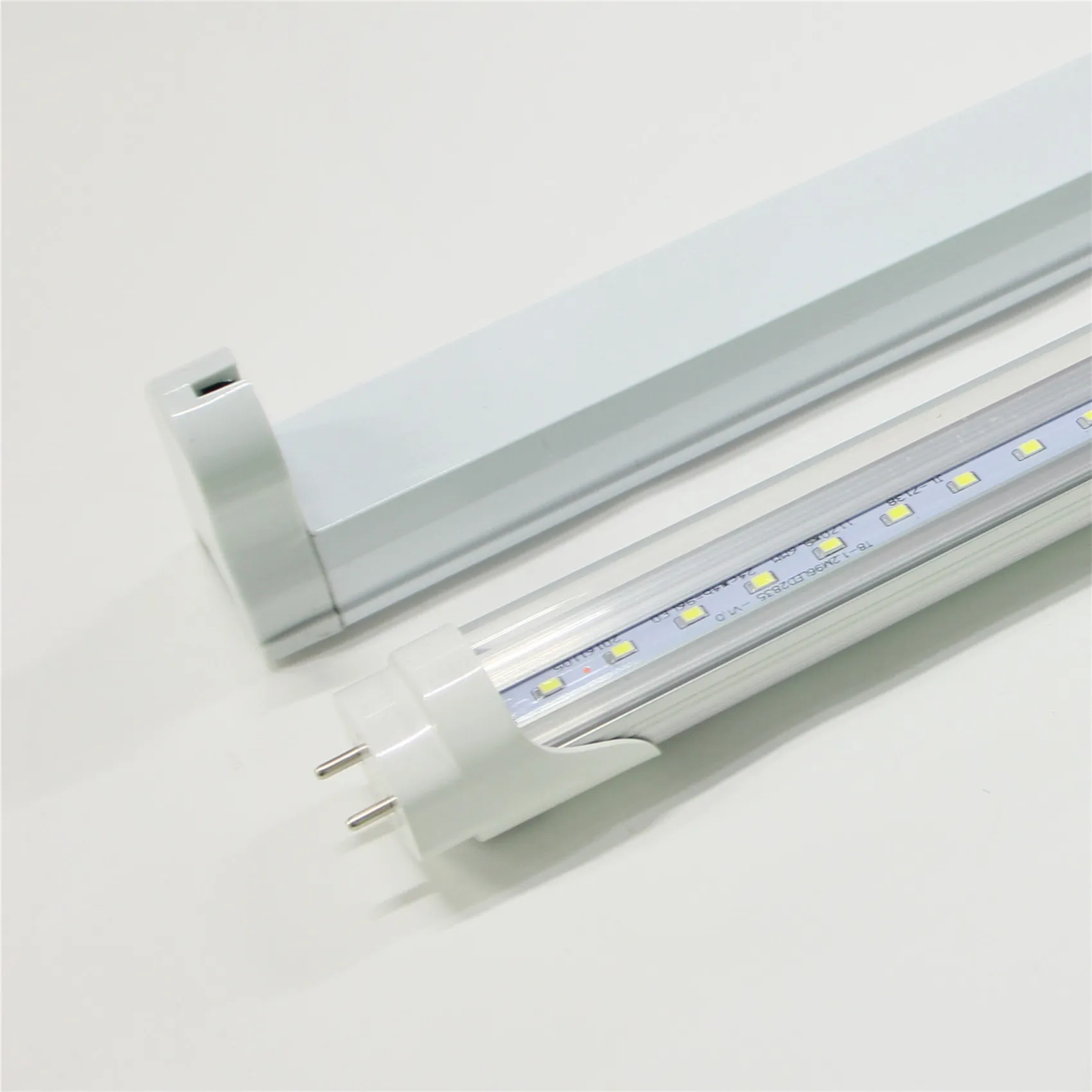 für Großhandel mit LED-Röhren, Aluminiumlegierung, 160 lm/W, T8, 8 Fuß, 6 Fuß, 5 Fuß, 4 Fuß, 3 Fuß, 2 Fuß, 40 W, AC85–265 V, 110 V, helle Lichter, 5000 K, 5500 K, 7000 K, G13, 2-polig, kundenspezifische Herstellung