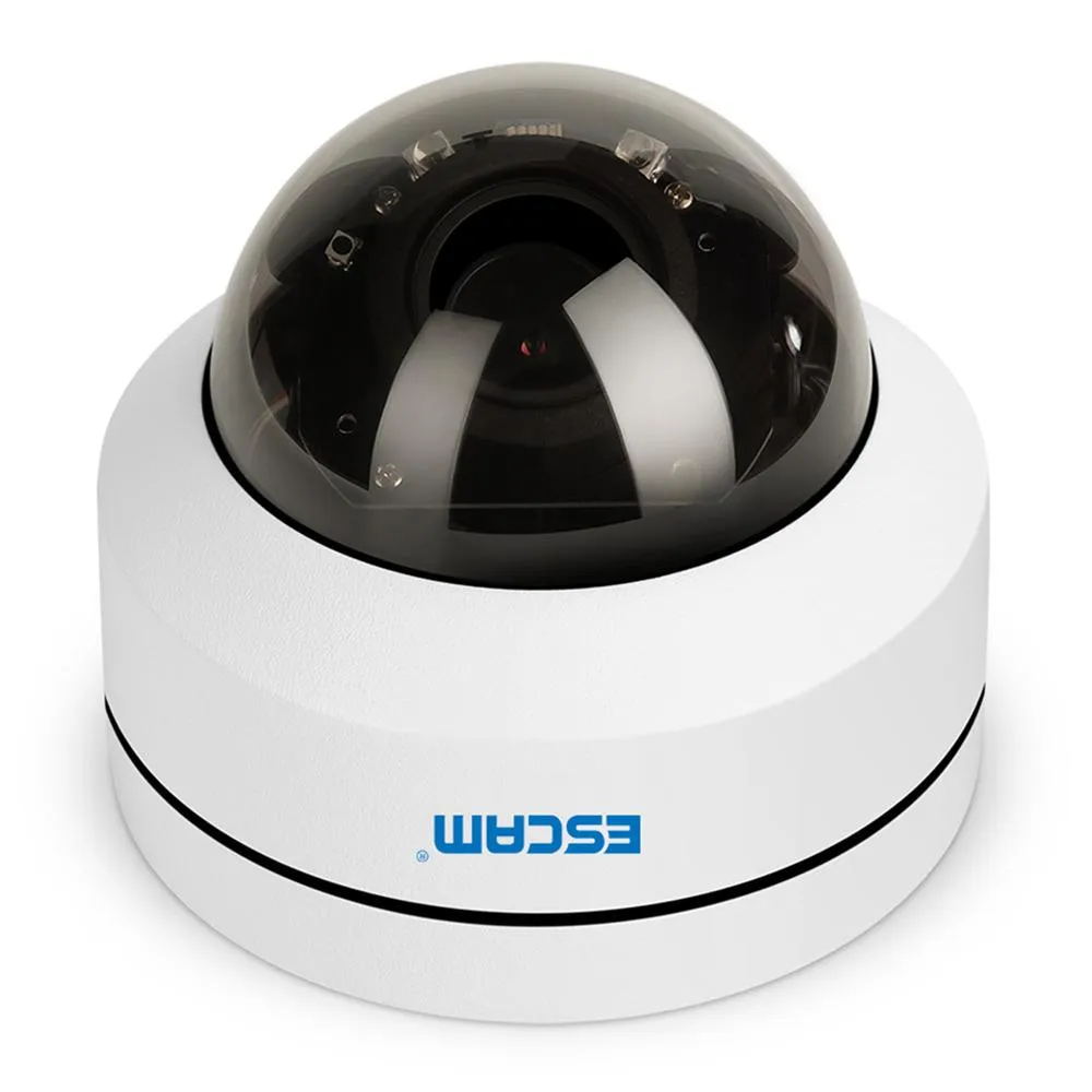 ESCAM PVR002 2MP HD 1080p IP PTZ Câmera Dome 4X Zoom 2.8-12mm Lens Water Resistant Night Vision Motion Detection - Branco / Plug UE