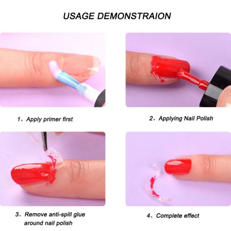Cheap Nail Art Latex Tape Peel Off Liquid Nail Polish Barrier White Nail  Cuticle Guard Skin Protector Palisade | Joom