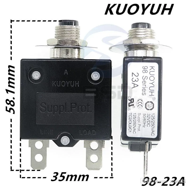 Disjoncteurs Taiwan KUOYUH 98 Series-23A Overcurrent Protector Overload Switch