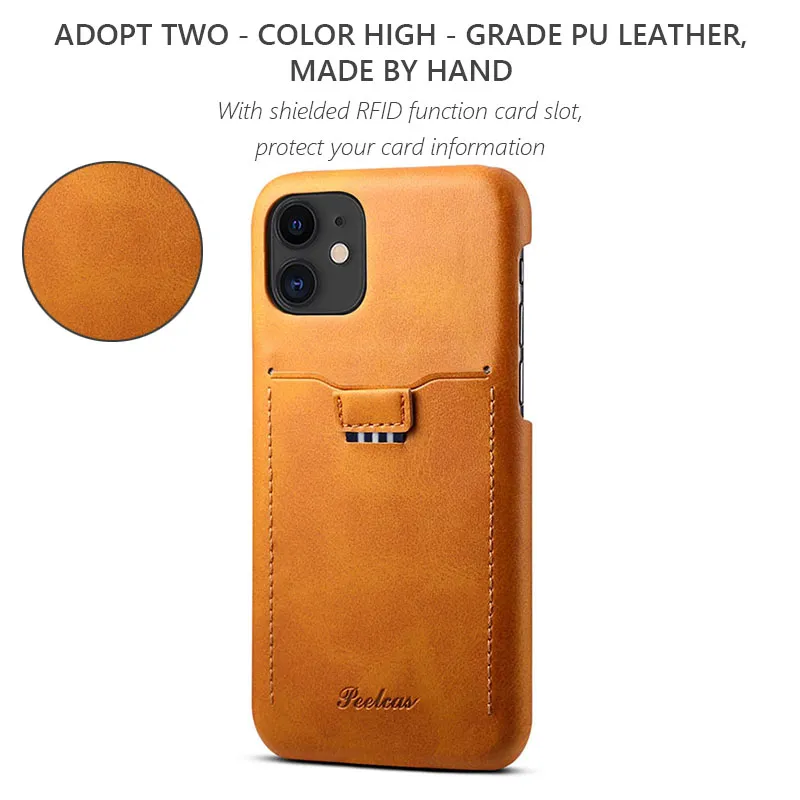 Le plus récent portefeuille en cuir PU coque de téléphone protection complète couverture arrière avec fentes pour cartes pour iphone 11 Pro Max 7 8 6 samsung S10