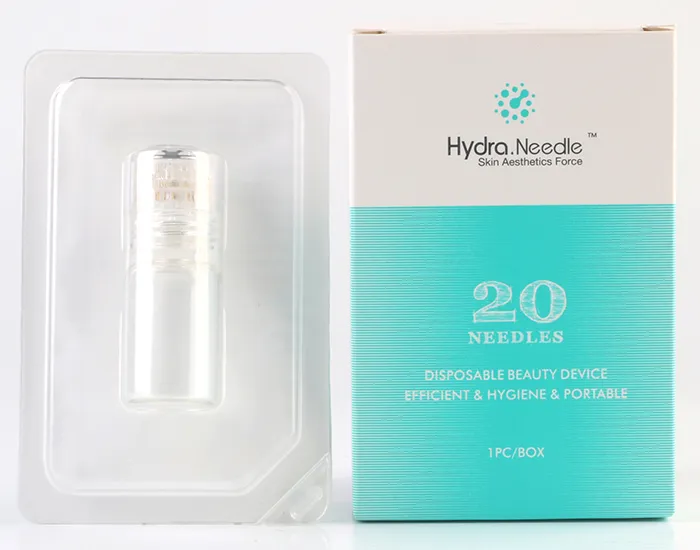 Hydra Needle 20pin Microneedle in titanio Meso Derma Roller Mesoterapia senza aghi Cura della pelle Ringiovanimento Sbiancamento Antirughe Acne