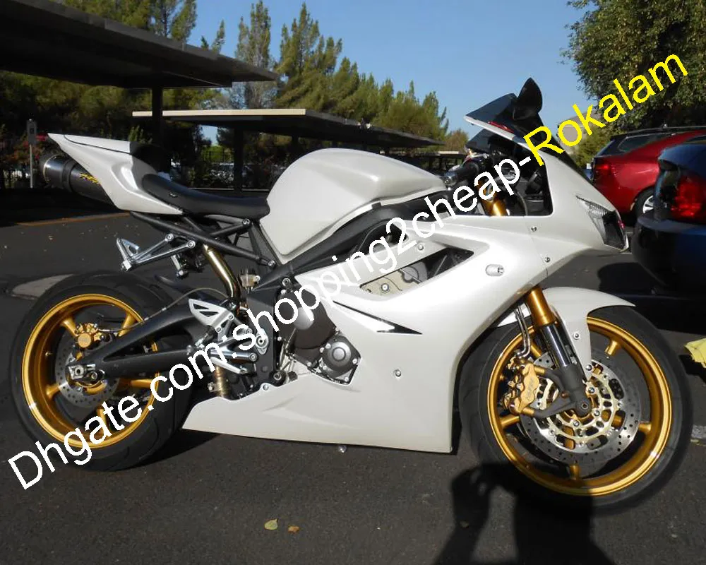 Motorrad-Aftermarket-Kit für Triumph Daytona 675 2006 2007 2008 Daytona 675 06 07 08 Weiße Motorradverkleidung (Spritzguss)