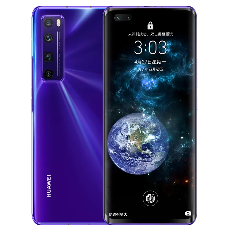 Orijinal HUAWEI NOVA 7 PRO 5G Cep Telefonu 8 GB RAM 128 GB 256 GB ROM Kirin 985 Octa Çekirdek Android 6.57 "Tam Ekran 64MP AR AI NFC 4000 mAh Parmak İzi Kimliği Yüz Akıllı Cep Telefonu