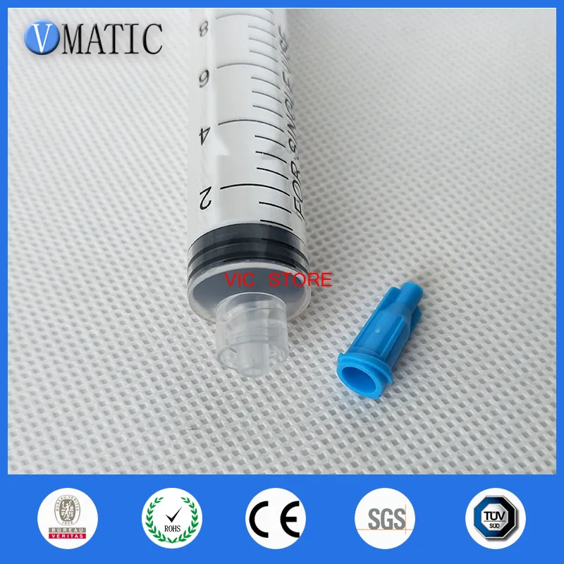 Vmatic Luer Lock Suite Caps Blue Color Dispensing Spuit Tip Stopper Schroeftype voor Industrieel Gebruik X 1000PCS