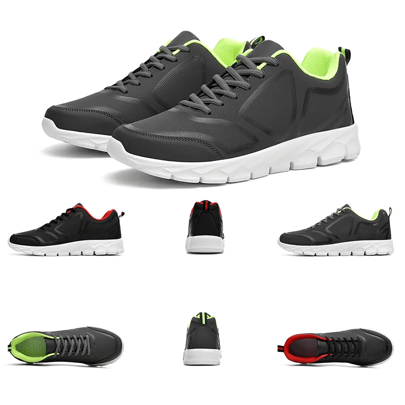 Designer hardloopschoenen voor heren dames Zwart Rood Volt PU Heren trainers sport sneakers hardlopers Zelfgemaakt merk Made in China maat 39-44