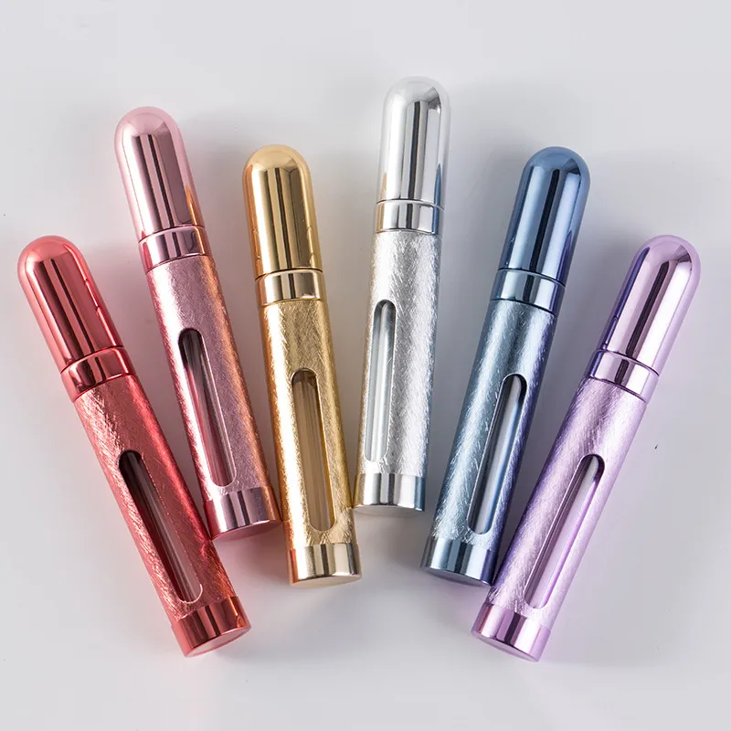 wholesale 12ML portable sous-aluminium shell doublure en verre vaporisateur bouteille vide pour emballage de parfum LOGO personnalisable