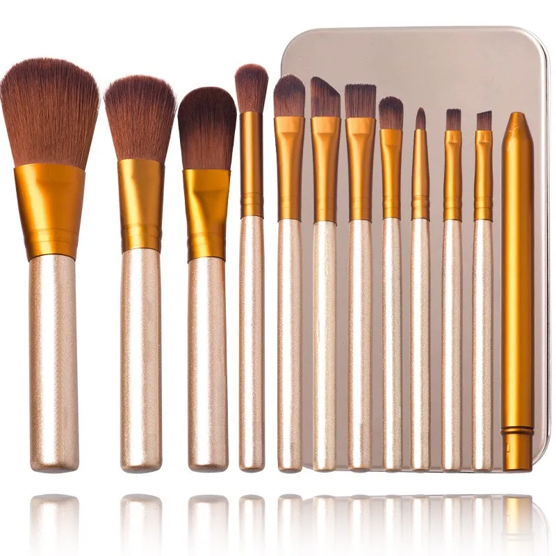 Makeup Brushes NK3 face and eyes Brushes Kit 12 pieces Professional Makeup Brush set Kit With Iron Box cosmetics Brush Eye shadow brushes