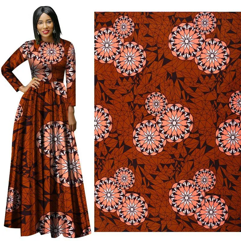 Costume national africain Ankara africain Polyester cire imprime tissu Binta vraie cire haute qualité 6 yards tissu africain pour robe de soirée