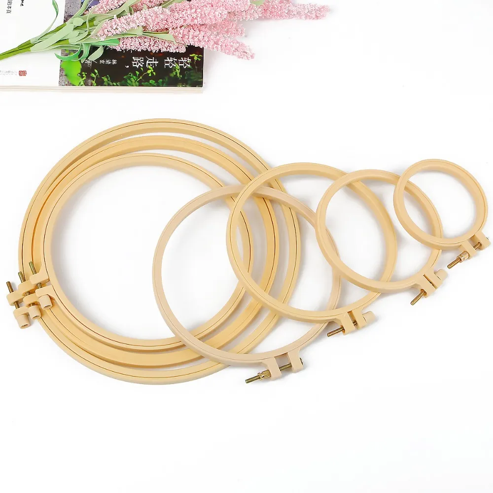 9-20CM 5 Size Plastic Frame Embroidery Hoop Ring DIY Needlecraft Cross Stitch Machine Round Loop Hand Household Sewing Tools