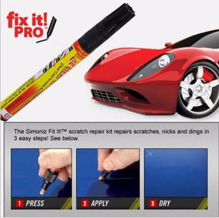 New Fix it PRO Car Coat Scratch Cover Remove Painting Pen Car Scratch Repair for Simoniz Clear Pens Packing car care Free Shipping