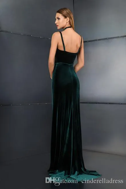 emerald green backless formal dress Green Satin Emerald Green Backless Prom Dress Dark Green Beaded Applique  Cross-Back Mermaid Prom Dress Promfy
