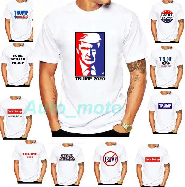 HOT 11style hommes blancs Donald Trump imprimé T-shirt S-3XL Homme O-cou chemises à manches courtes Pro Trump 2020 T-Shirt Trump cadeaux président USA