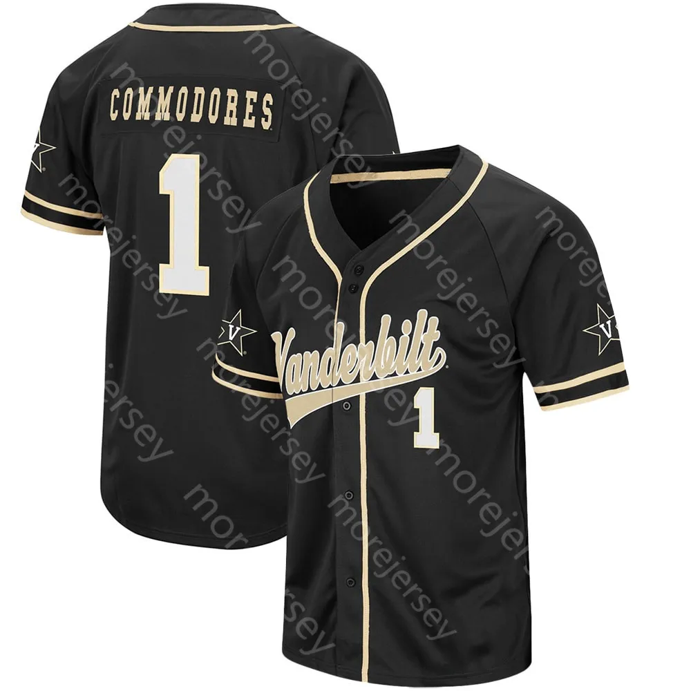Custom Vanderbilt Commodores Baseball Jersey NCAA College Jersey 2019 WS