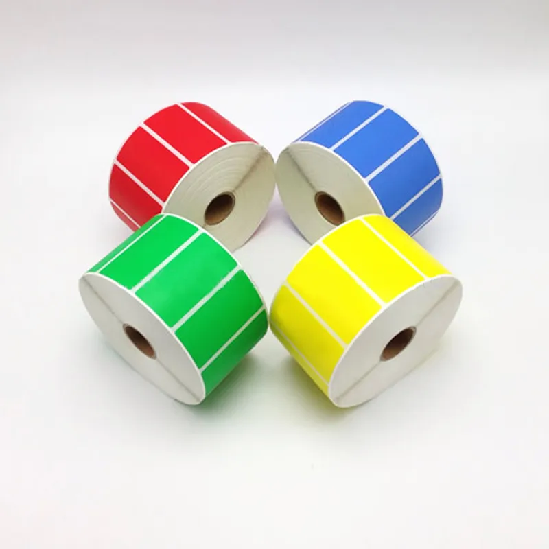 60*30mm 1500pcs printing barcode blank colorful stickers adhesive label coated paper address labels logistics color printed sticker