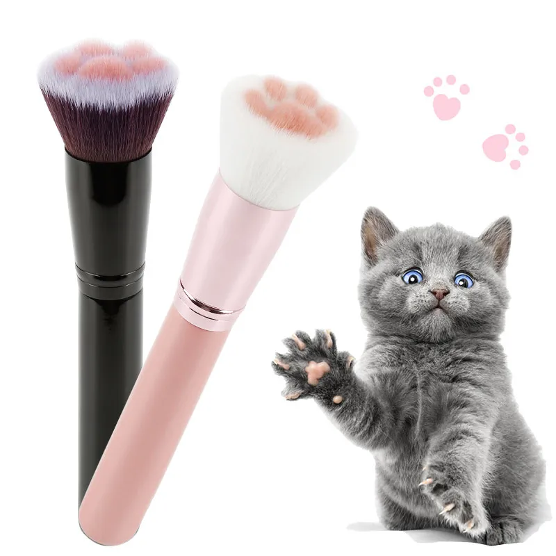 Cat Claw face bonito Escova Pó solto Super Macio Blush Sculpting escova de escova da composição Beleza Make Up Tools