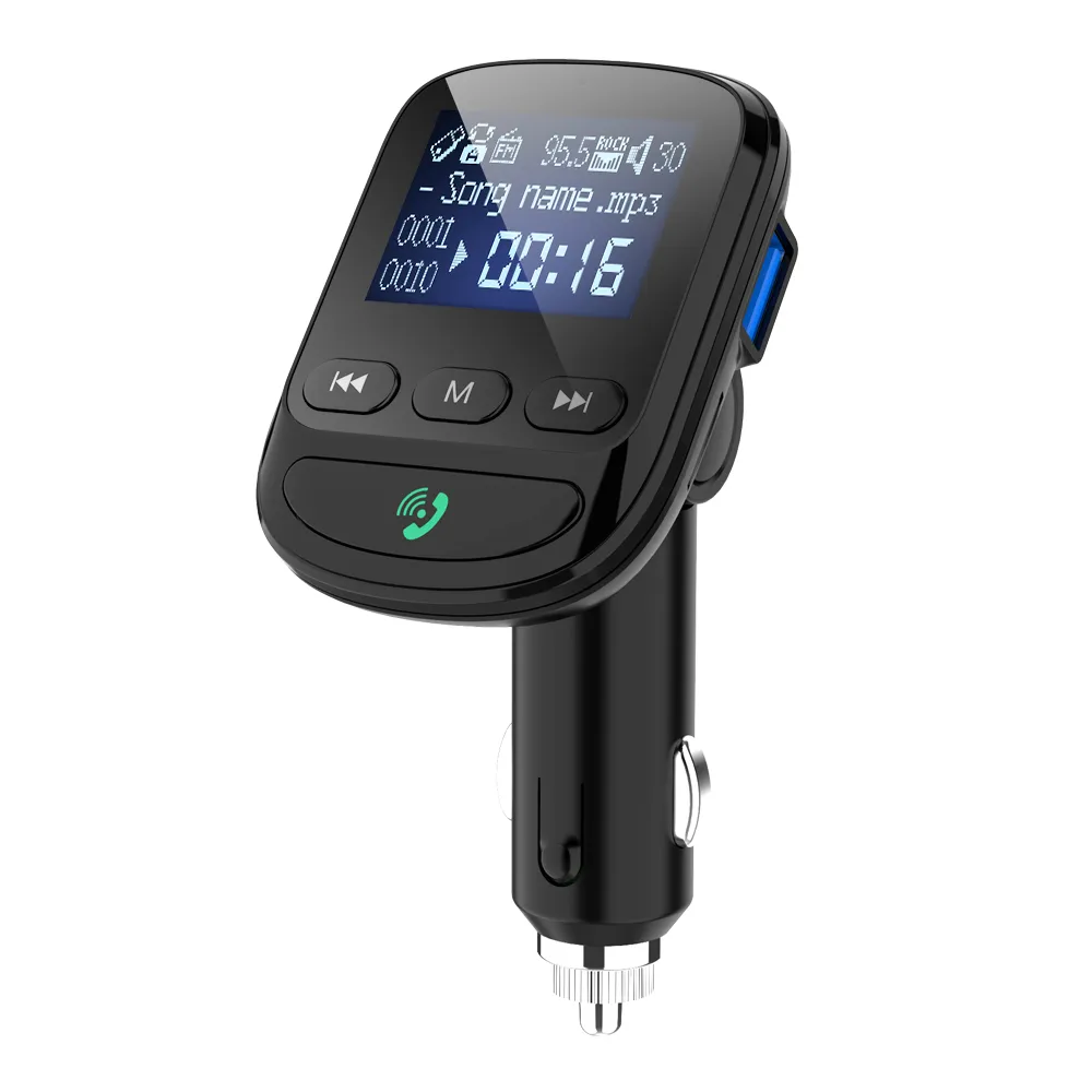 Bil Bluetooth Hands Gratis MP3-spelare FM-sändarebil Trådlös MP3 Billaddare BT06