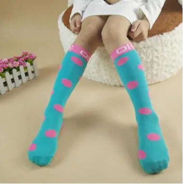 Calcetines largos de rodilla para bebé niña florales con lazo y