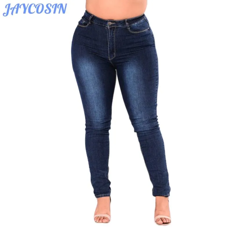 2020 Yeni Jaycosin Kadın Giyim Artı Boyutu 5XL Kot Seksi Streç Skinny Denim Pantolon Moda Rahat Ince Yüksek Bel Kalem Kot Mujer