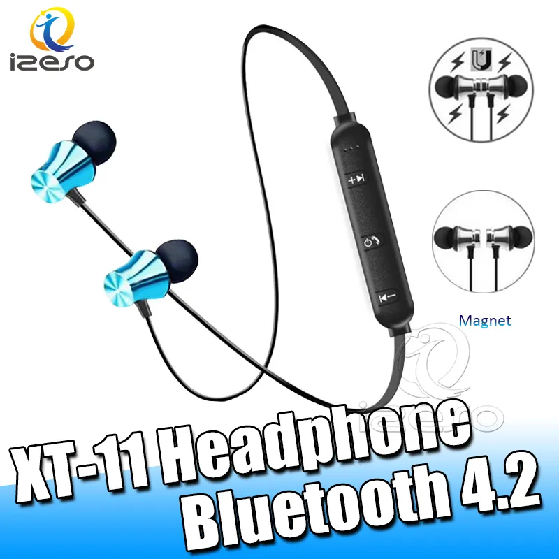 XT-11 Magnetisk Bluetooth TWS Earbuds Handsfree HiFi Surround Stereo Hörlurar för iPhone 11 Pro Max Samsung Huawei LG Telefon Headsets Izeso