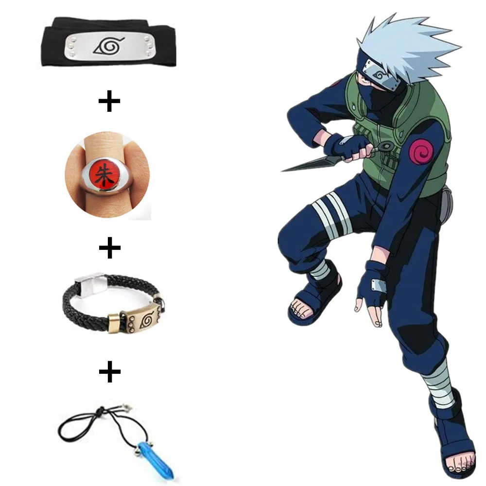 Hot Japon Anime Naruto Unisexe Cosplay Hokage Accessoires Jouets En  Plastique Accessoires Collier Cadeau Boxed Bandeau Bracelet Du 11,66 €