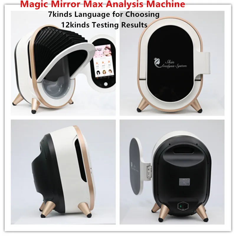 3D Magic Mirror Analyzer Skin Scanner 20 Million Pixel 12 Detection Indicators 7 Kinds Languages For Chosing Skin Analysis Machine