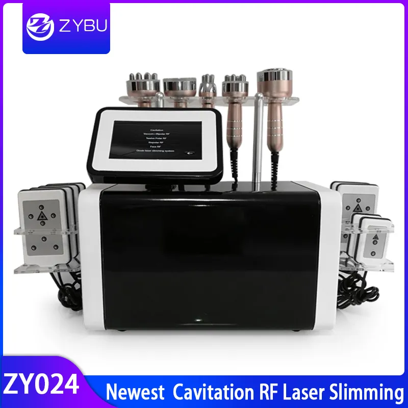 Nouveau 6 en 1 ultrasons cavitation vide radiofréquence rf 650nm lipo laser perte de poids minceur machine avec CE DHL livraison gratuite