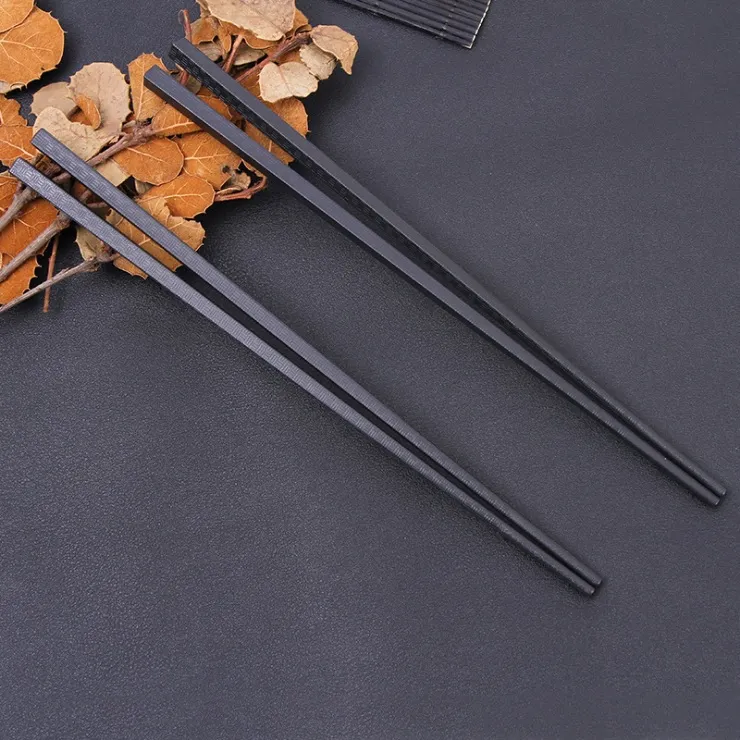 Czarne stopy chopsticks chiński styl vintage domowe pałeczki czysty kolor antypoślizgowy kolacja kuchnia Darmowa wysyłka WB167