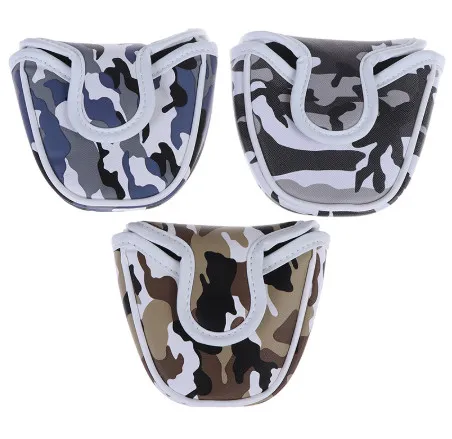 1 Pcs Golf Putter Headcover PU Leather Dustproof Camouflage Pattern Head Cover For Putter Golf Putter Cover Bag Mallet