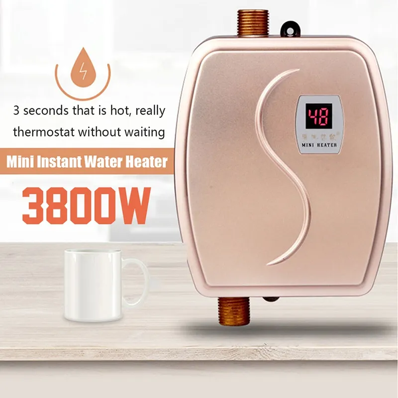 Instant Shower Water Heater – Mini Electric Tankless Heater With Thermostatic Temperature Control, Compact Design, Includes Shower Set