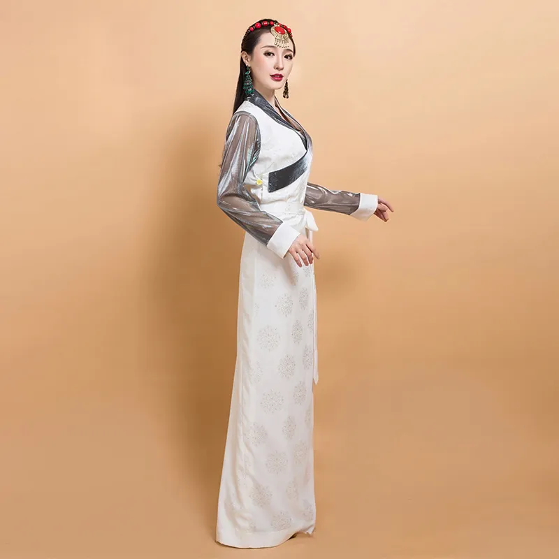 Ethnic Style Tibetan Tourist for Women - Nepal Tibet Long robe with Bora and Ando