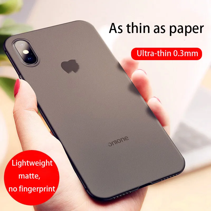 Pour iPhone 11 pro téléphone max cas 0.3mm ultra-mince étui de téléphone mat coque rigide translucide tout compris soutien à la prestation 1pcs