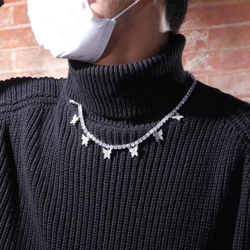Male on sale butterfly necklace