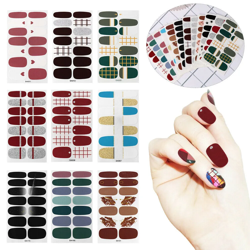 Autocollants couverture complète vernis à ongles emballage autocollant pour ongles autocollant décoration des ongles DIY.A874