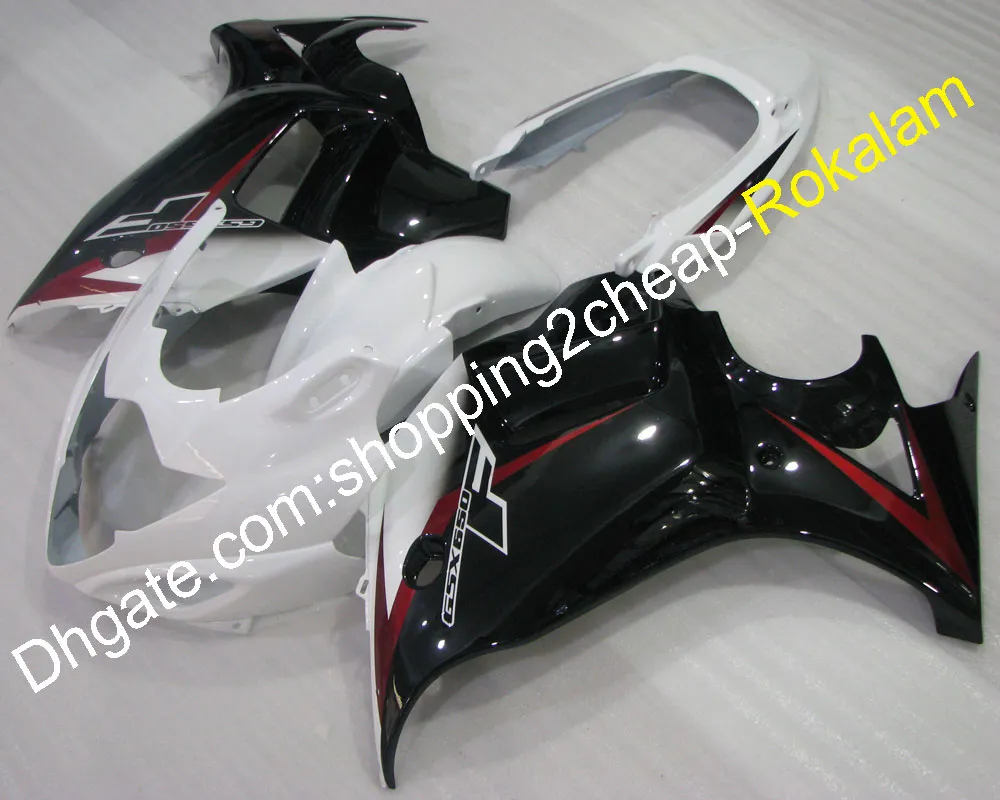 För Suzuki Fairings GSX650F-delar 2008 2009 2010 2011 2012 2013 GSX 650 F Svart Vit Motorcykel Fays