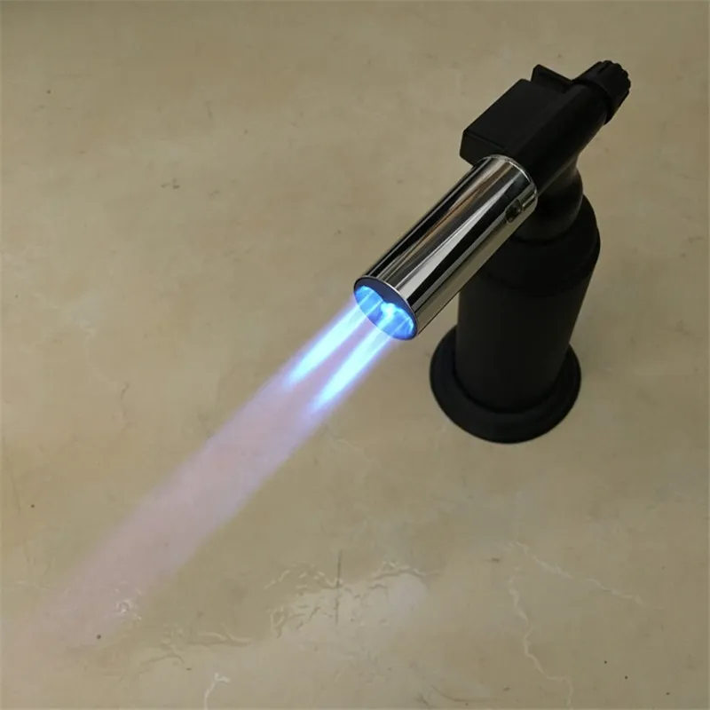 Chalumeau De Cuisine Rechargeable Argent - Flamme Réglable Avec Verrouillage De Sécurité Pour Crème Brûlée, Barbecue Et Bricolage