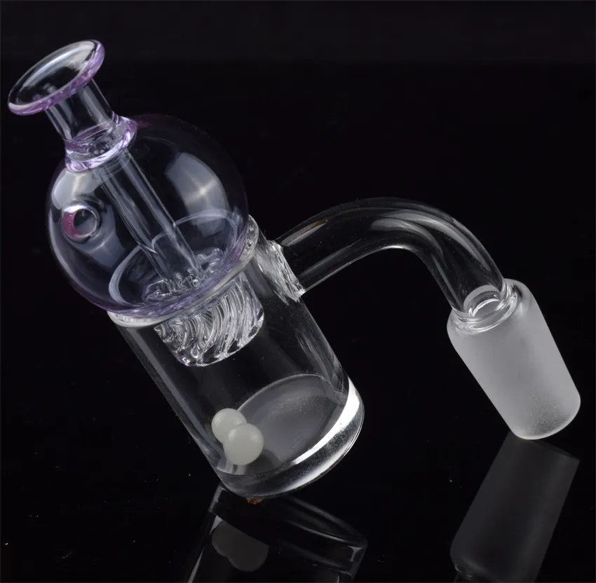 DHL Flat Top 5mm Clear Bottom Quartz Banger Paznokci Luminous Terp Pearl Cyclone Spinning Carb Cap DAB do rigów olejowych Rury szklane