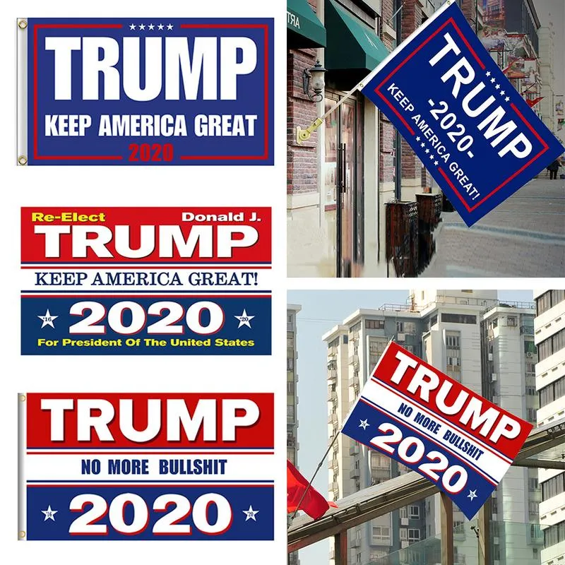 90*150cm Trump 2020 Flag Donald Flags Keep America Great Again Polyester Decor Banner For President USA