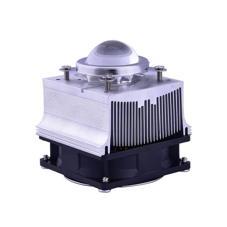 Aluminium Heat Sink Cooling Fan 20-100W LED radiator 60 90degree 44mm Lens + Reflector Bracket DC12V 1.25A led Driver