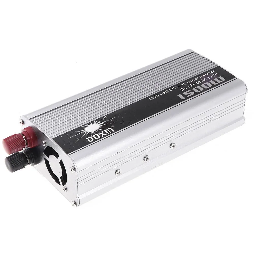 Shipping Universal 1500W Bil Power Inverter DC 12V till AC 110V Portable Spänningsomvandlare Transformator Billaddare för mobiltelefon