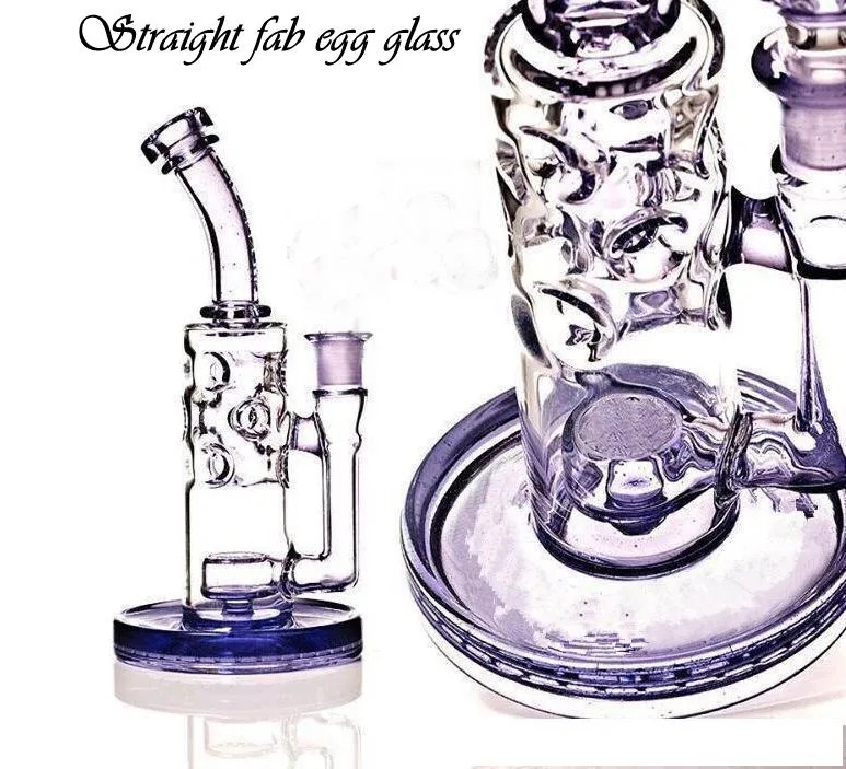 Straight fab egg glass bong matrix perc 14mm Joint fumar pipa de agua glass bong reciclador plataformas petroleras dab rig tubos de vidrio envío gratis